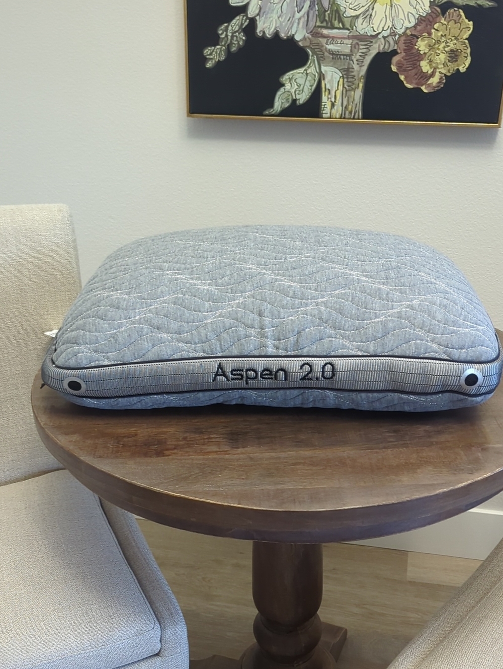 Aspen 2.0 Bedgear Gray Quilted Pillow - Never Used